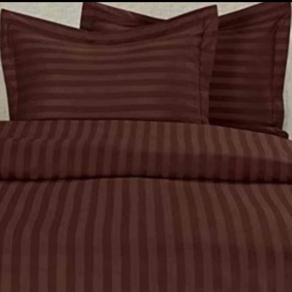 chocolate brown duvet cover with bed skirt - Queen